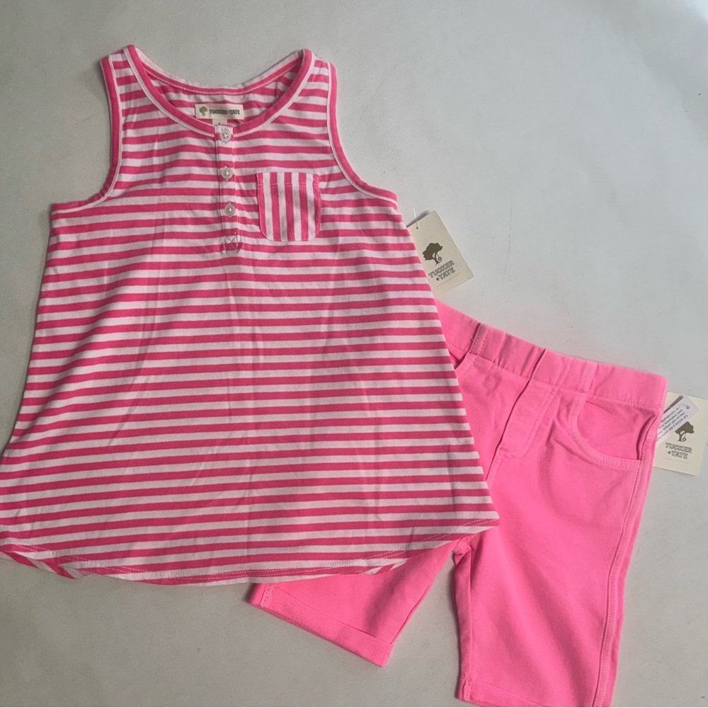 Girls Striped Top & Shorts Set NWT